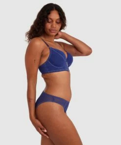 Aaliyah Brazilian Knicker - Navy 7 Aaliyah Brazilian Knicker - Navy -BRAS N THINGS Shop aaliyah brazilian knicker navy 01438402 3