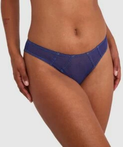 Aaliyah Brazilian Knicker - Navy