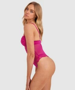 Annalise Push Up Bodysuit - Rose -BRAS N THINGS Shop annalise push up bodysuit rose 01475801 7