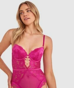 Annalise Push Up Bodysuit - Rose -BRAS N THINGS Shop annalise push up bodysuit rose 01475801 8