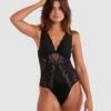 Aurelia Contour Plunge Bodysuit - Black
