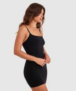 Base Layers Basic Slip Dress - Black -BRAS N THINGS Shop base layers basic slip dress black 01474502 19