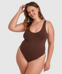 Base Layers Bodysuit - Dark Brown 9 Base Layers Bodysuit - Dark Brown -BRAS N THINGS Shop base layers bodysuit dark brown 01418101 10