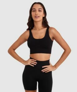 Base Layers Long Line Crop - Black 9 Base Layers Long Line Crop - Black -BRAS N THINGS Shop base layers long line crop black 01418501 10