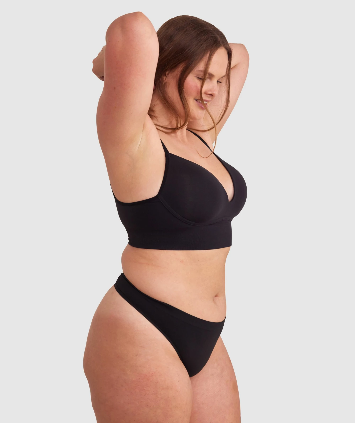 Base Layers Long Line Push Up Bra - Black 4 Base Layers Long Line Push Up Bra - Black - Image 4