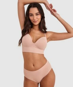 Base Layers Long Line Push Up Bra - Nude -BRAS N THINGS Shop base layers long line push up bra nude 01418403 25