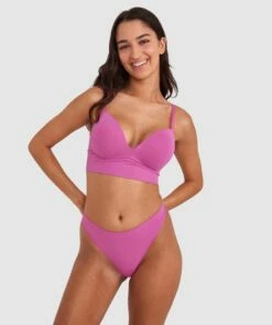 Base Layers Long Line Push Up Bra - Pink -BRAS N THINGS Shop base layers long line push up bra pink 01418401 5