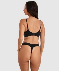 Base Layers Plunge Wirefree Bra - Black -BRAS N THINGS Shop base layers plunge wirefree bra black 01418201 10