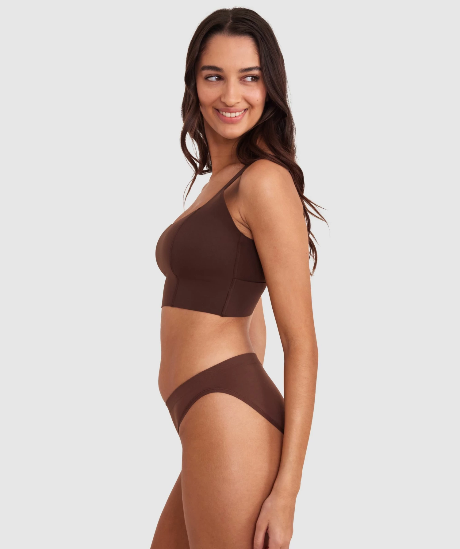 Base Layers Wirefree Crop - Dark Brown 4 Base Layers Wirefree Crop - Dark Brown - Image 4