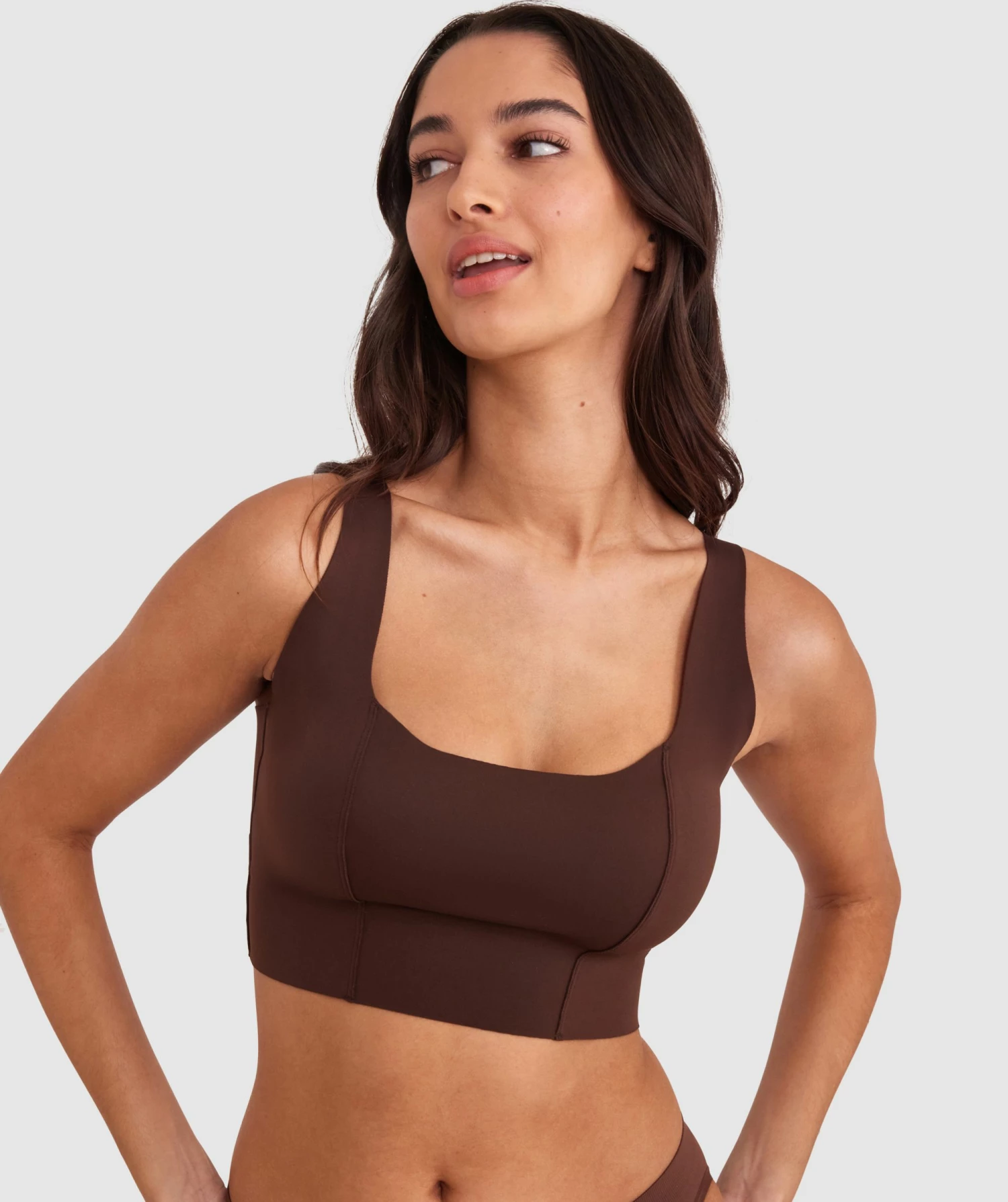 Base Layers Wirefree Crop - Dark Brown 2 Base Layers Wirefree Crop - Dark Brown - Image 2