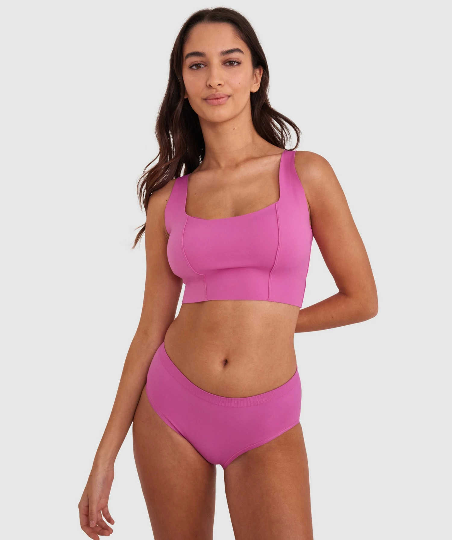 Base Layers Wirefree Crop - Pink 2 Base Layers Wirefree Crop - Pink - Image 2