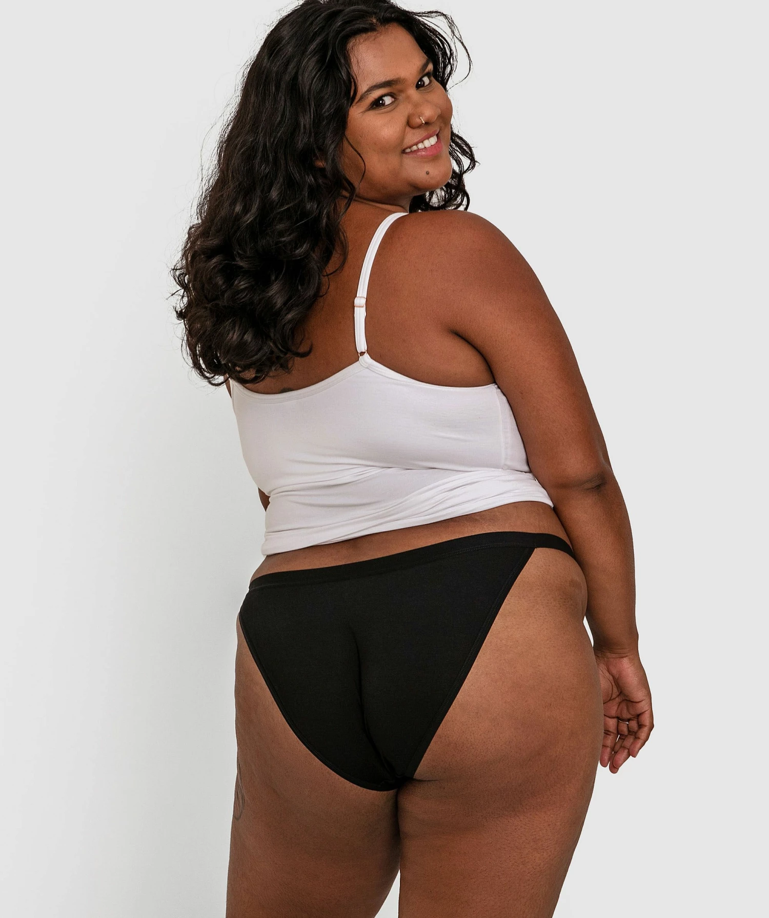 Basics Modal Blend High Leg Tanga Bikini - Black 1 Basics Modal Blend High Leg Tanga Bikini - Black