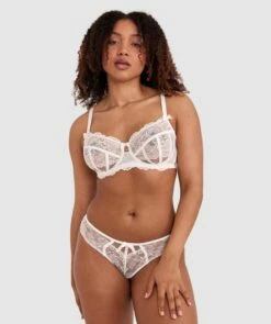 Bethany Brazilian Knicker - Ivory -BRAS N THINGS Shop bethany brazilian knicker ivory 01098001 1