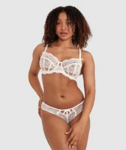 Bethany Brazilian Knicker - Ivory -BRAS N THINGS Shop bethany brazilian knicker ivory 01098001 4