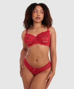 Bethany Brazilian Knicker - Red -BRAS N THINGS Shop bethany brazilian knicker red 01098003 1