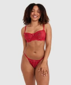 Bethany Mini V Knicker - Red -BRAS N THINGS Shop bethany mini v knicker red 01098103 1