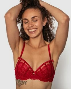 Bethany Push Up Bra - Red 18 Bethany Push Up Bra - Red -BRAS N THINGS Shop bethany push up bra red 01212804 5