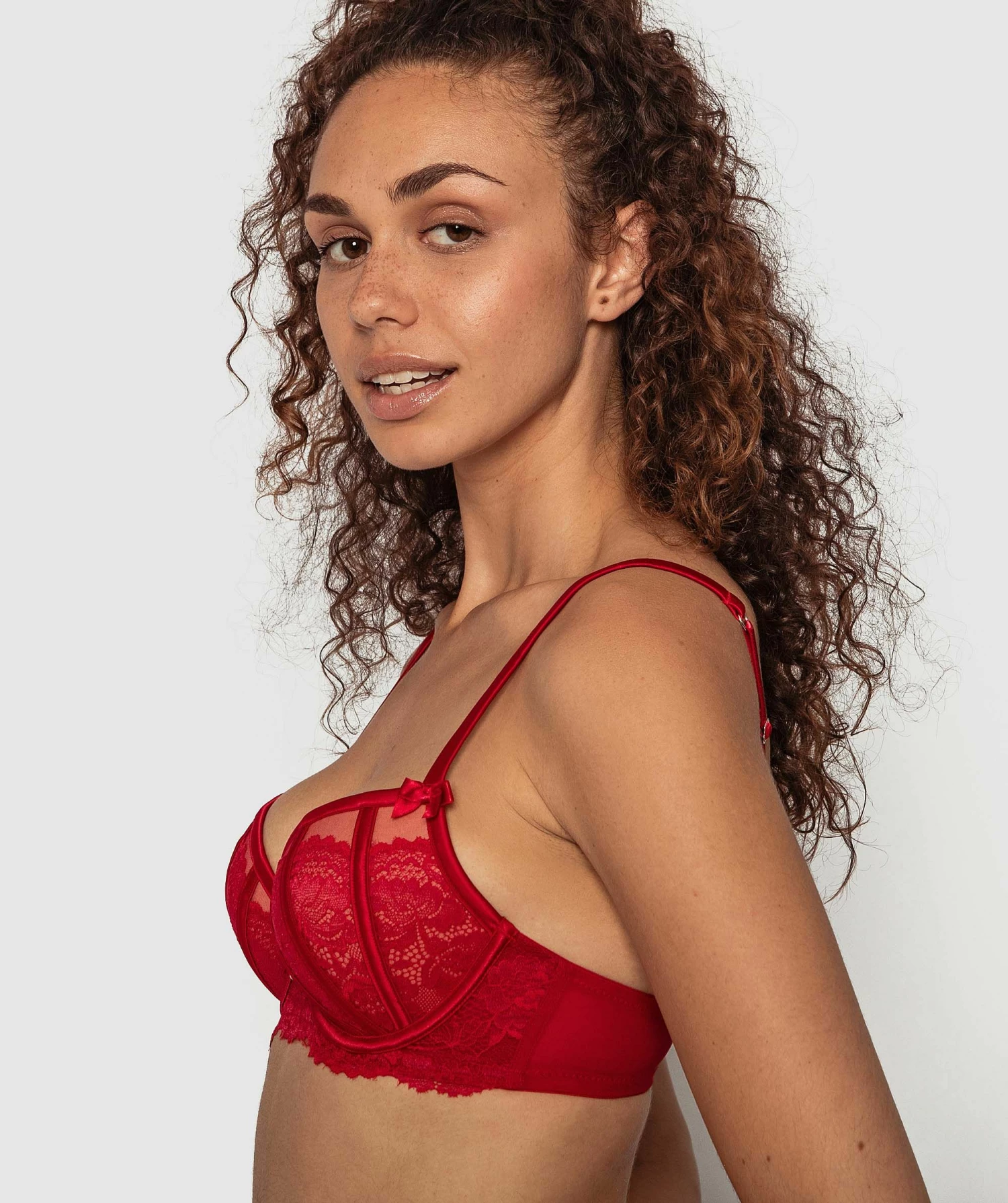 Bethany Push Up Bra - Red 3 Bethany Push Up Bra - Red - Image 3