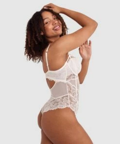 Bethany Underwire Bodysuit - Ivory -BRAS N THINGS Shop bethany underwire bodysuit ivory 01373905 7