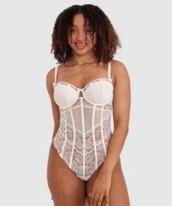 Bethany Underwire Bodysuit - Ivory -BRAS N THINGS Shop bethany underwire bodysuit ivory 01373905 9