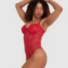 Bethany Underwire Bodysuit - Red