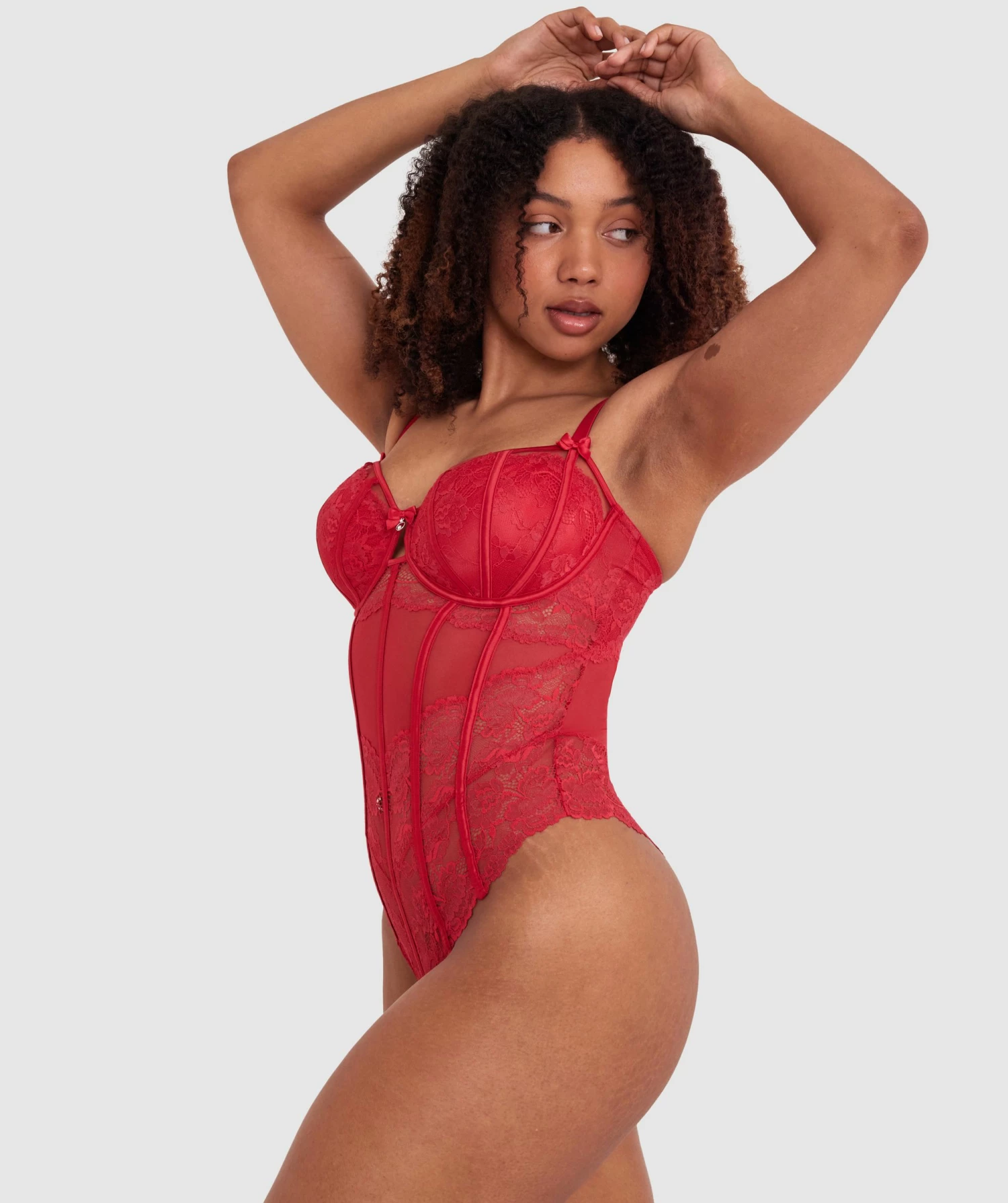 Bethany Underwire Bodysuit - Red 1 Bethany Underwire Bodysuit - Red