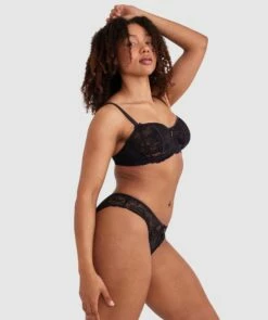 Bethany Underwire Bra - Black/Nude -BRAS N THINGS Shop bethany underwire bra black nude 01097802 10