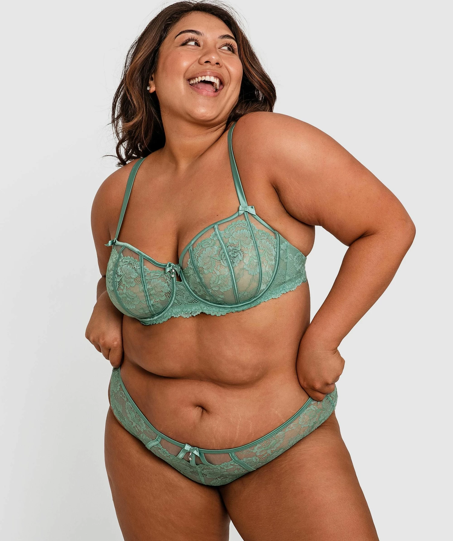 Bethany Underwire Bra - Green 1 Bethany Underwire Bra - Green