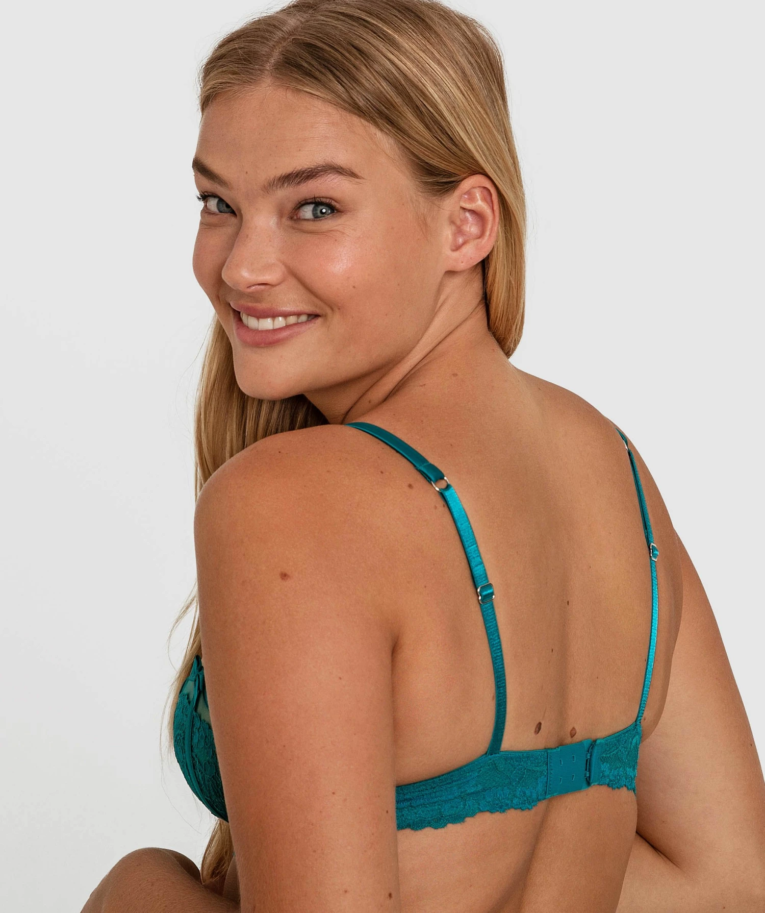 Bethany Underwire Bra - Teal/Nude 4 Bethany Underwire Bra - Teal/Nude - Image 4