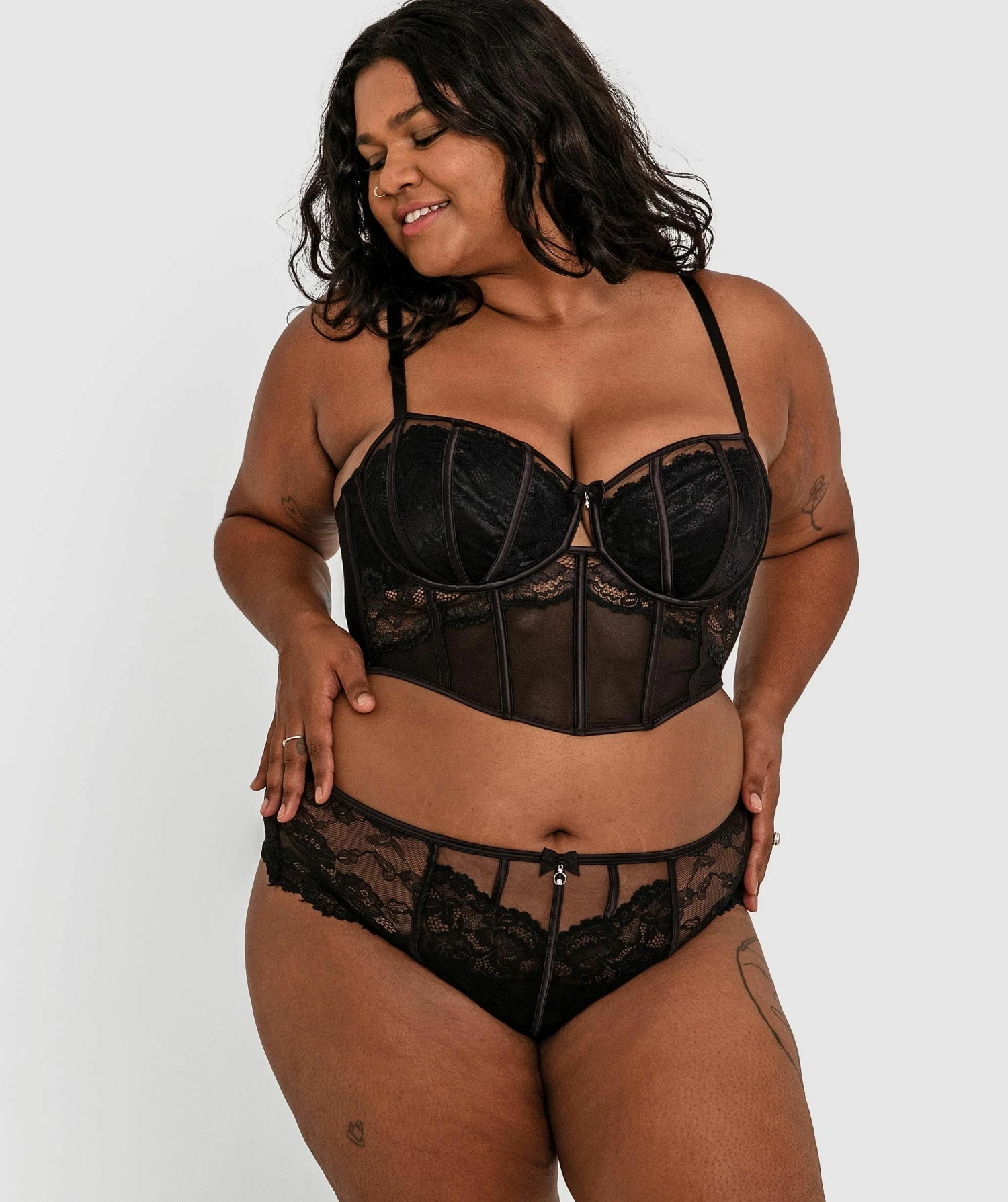 Bethany Underwire Corset - Black 1 Bethany Underwire Corset - Black