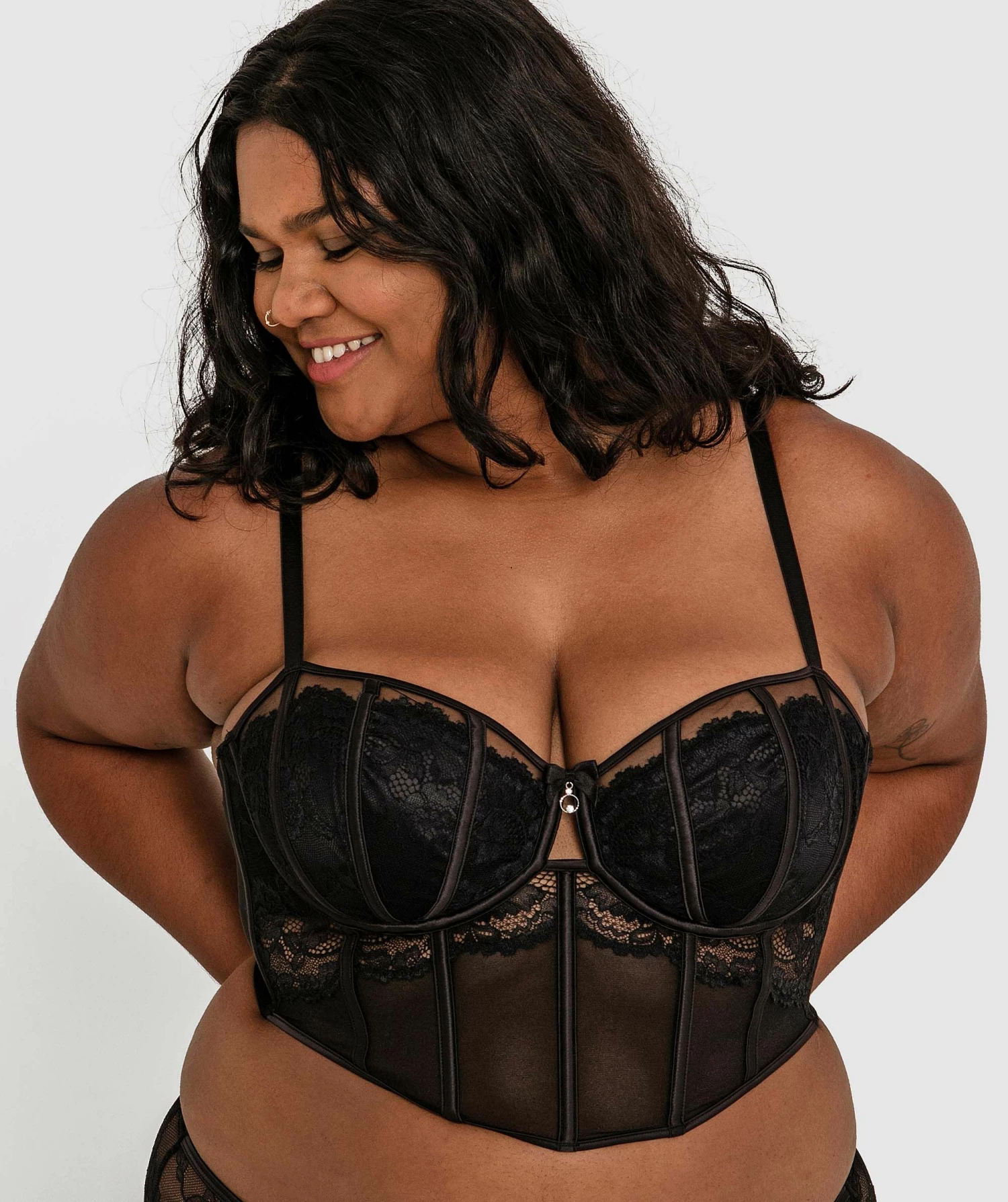 Bethany Underwire Corset - Black 3 Bethany Underwire Corset - Black - Image 3