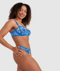 Blue Tropics Underwire Bra - Print Tropical -BRAS N THINGS Shop blue tropics underwire bra print tropical 01476301 22