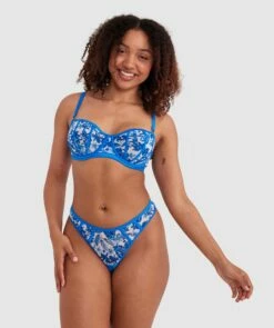 Blue Tropics Underwire Bra - Print Tropical -BRAS N THINGS Shop blue tropics underwire bra print tropical 01476301 24