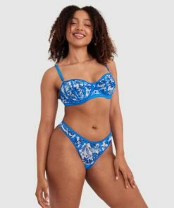 Blue Tropics V String - Print Tropical -BRAS N THINGS Shop blue tropics v string print tropical 01476401 24