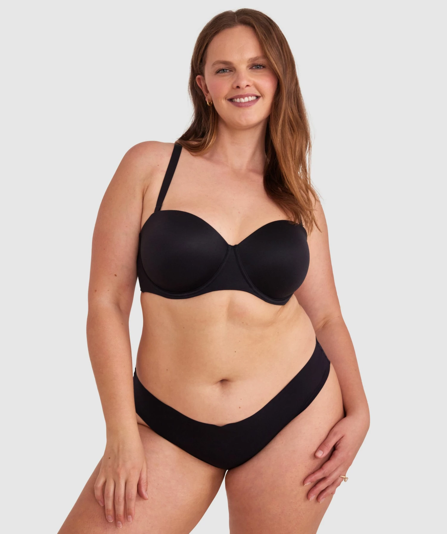 Body Bliss Full Cup Strapless Bra - Black 1 Body Bliss Full Cup Strapless Bra - Black