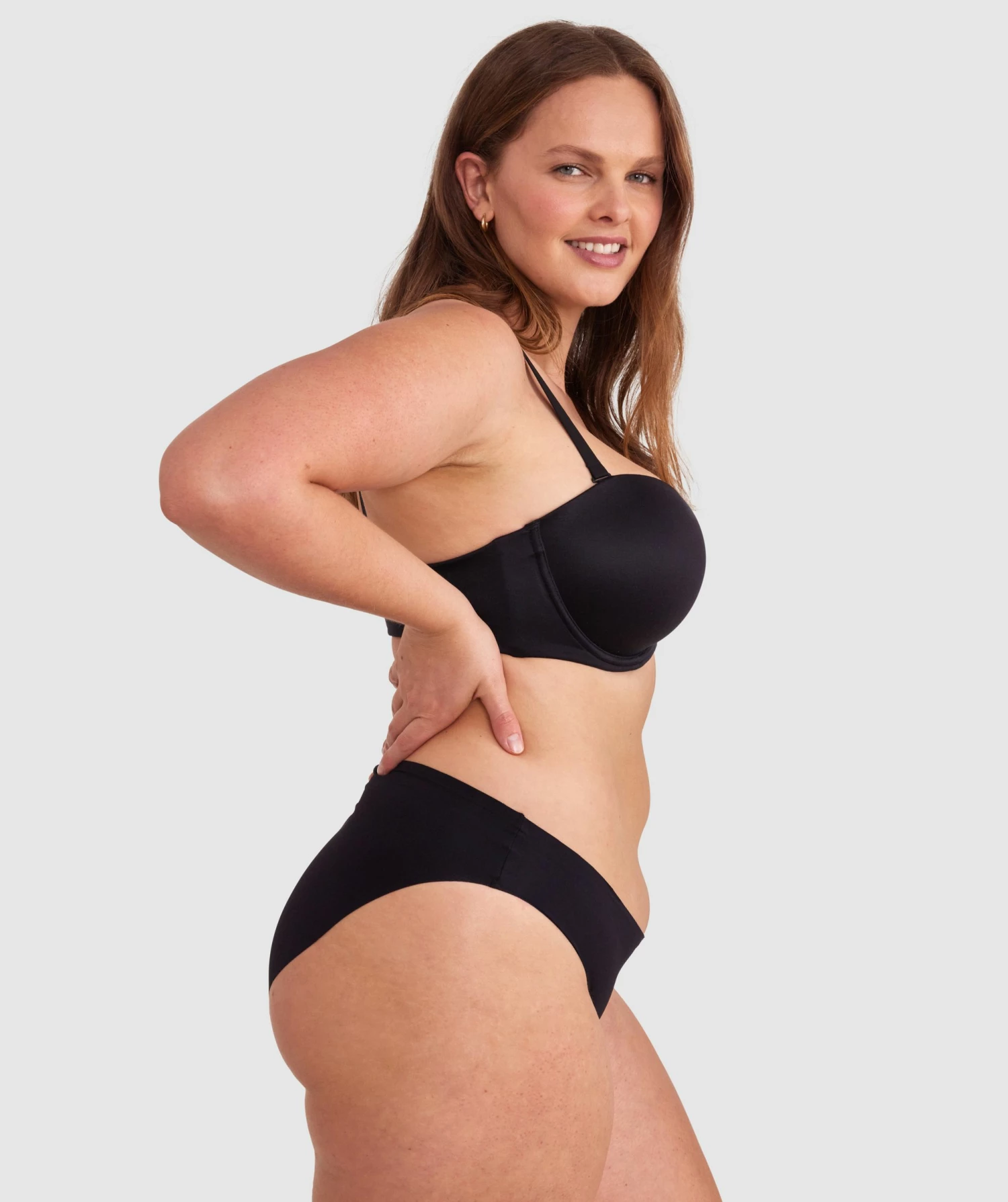 Body Bliss Full Cup Strapless Bra - Black 2 Body Bliss Full Cup Strapless Bra - Black - Image 2