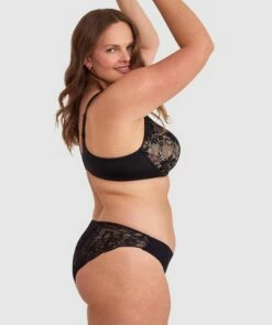 Body Bliss Full Lace Curvy Balconette Bra - Black -BRAS N THINGS Shop body bliss full lace curvy balconette bra black 01116502 10