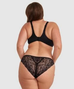 Body Bliss Full Lace Curvy Balconette Bra - Black -BRAS N THINGS Shop body bliss full lace curvy balconette bra black 01116502 6