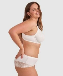 Body Bliss Full Lace Curvy Balconette Bra - Ivory -BRAS N THINGS Shop body bliss full lace curvy balconette bra ivory 01116501 5