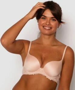 Body Bliss Lace 3/4 Coverage Bra - Blush Pink -BRAS N THINGS Shop body bliss lace 3 4 coverage bra blush pink 00525103