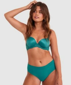Body Bliss Lace Contour Plunge Bra - Teal -BRAS N THINGS Shop body bliss lace contour plunge bra teal 00525112