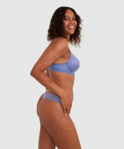 Body Bliss Lace Full Cup Bra - Blue -BRAS N THINGS Shop body bliss lace full cup bra blue 00525017 10