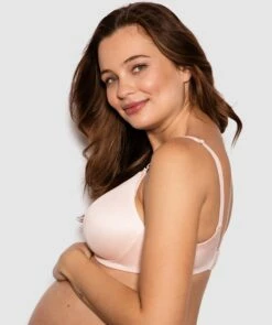 Body Bliss Maternity Wirefree Bra - Blush Pink -BRAS N THINGS Shop body bliss maternity wirefree bra blush pink 00803601 4