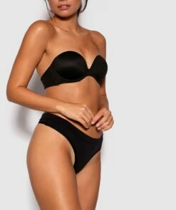 Body Bliss V-String Knicker - Black -BRAS N THINGS Shop body bliss v string knicker black 01017902