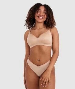 Body Bliss Wirefree Full Cup Bra - Nude -BRAS N THINGS Shop body bliss wirefree full cup bra nude 00969602 2