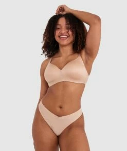 Body Bliss Wirefree Full Cup Bra - Nude -BRAS N THINGS Shop body bliss wirefree full cup bra nude 00969602 5