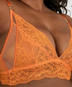 Breeze Bralette - Orange -BRAS N THINGS Shop breeze bralette orange 01413101 1