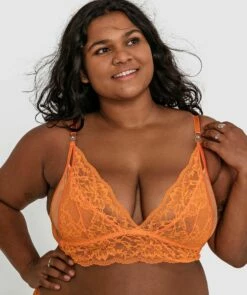Breeze Bralette - Orange -BRAS N THINGS Shop breeze bralette orange 01413101 5