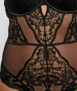 Breeze Contour Plunge Bodysuit - Black 10 Breeze Contour Plunge Bodysuit - Black -BRAS N THINGS Shop breeze contour plunge bodysuit black 01410401 1