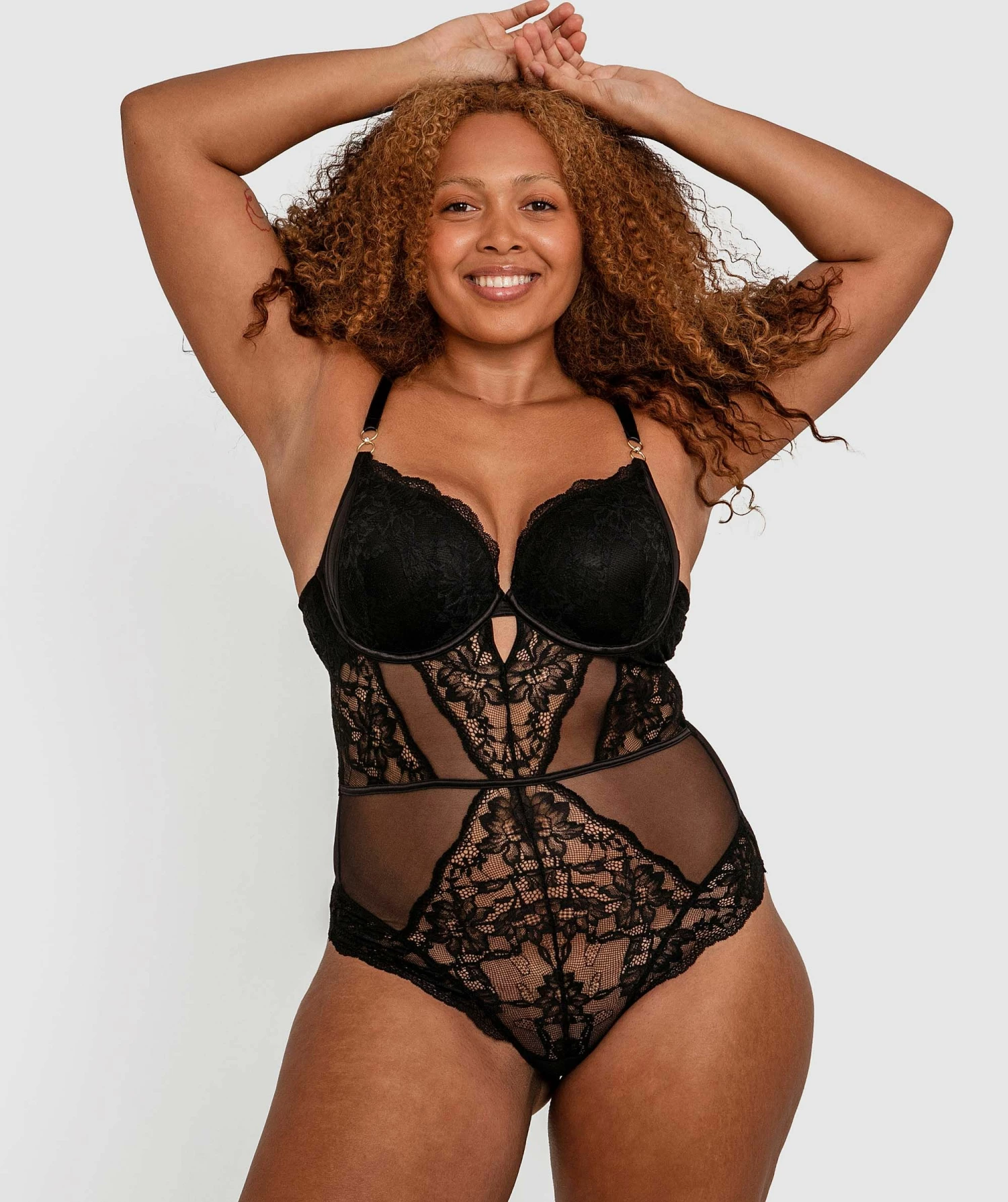 Breeze Contour Plunge Bodysuit - Black 2 Breeze Contour Plunge Bodysuit - Black - Image 2